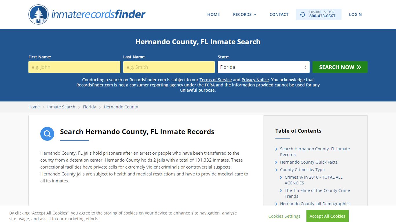 Hernando County, FL Inmate Lookup & Jail Records Online